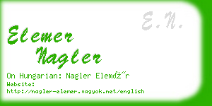 elemer nagler business card